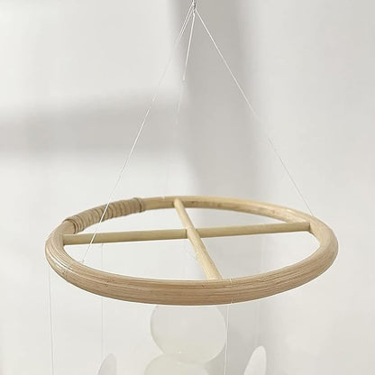 WaigN Wind Chime Circles, DIY Wind Chimes Long Lasting House Garden Wind Chime Parts Transparent Top Circles of Wind Chime or Frames of Round Wind Chimes Patio Wind Chime Ring, Outdoor Décor