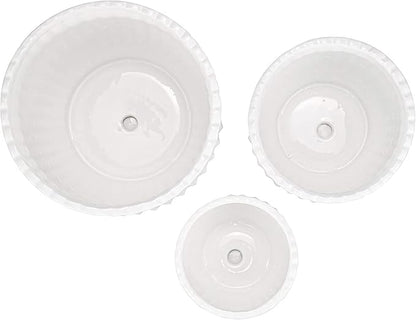Yesland 3 Pack Ceramic Planter Pots, 3.9"/5.3"/6.7" Modern Round Flower Pots with Drainage Holes & Saucers, Small Indoor Planters for Succulent Cactus, Home Decor Gift