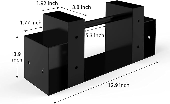 2-Pack Firewood Log Storage Rack Bracket, Adjustable Heavy Duty Powder Coated Steel Holder for DIY Fireplace Wood Storage, Log Holder for Indoor Outdoor