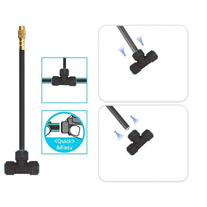 New drip Irrigation kit, Automatic Garden Watering System, Quick Connector and 360-degree Bending Dropper atomizing Copper Nozzle, Garden Plant Lawn Courtyard Watering System. (100FT)
