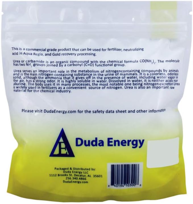 Duda Energy 1 lb Prilled Urea 46.0% Minimum Nitrogen Commercial Grade 98.5+% Purity (urea1f)