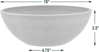 PSW Pot Collection Shallow Bowl Planter, 10-inch | Terra Cotta Color | Pack of 2 | For Succulents & Bonsai
