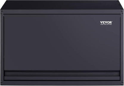VEVOR Metal Storage Cabinet, 120lbs Load Capacity per Shelf, 20'' Tall Wall-Mounted Powder-Coating Steel Garage Cabinet with Adjustable Shelf, Press to Close & Open Door Perfect for Office Garage Tool