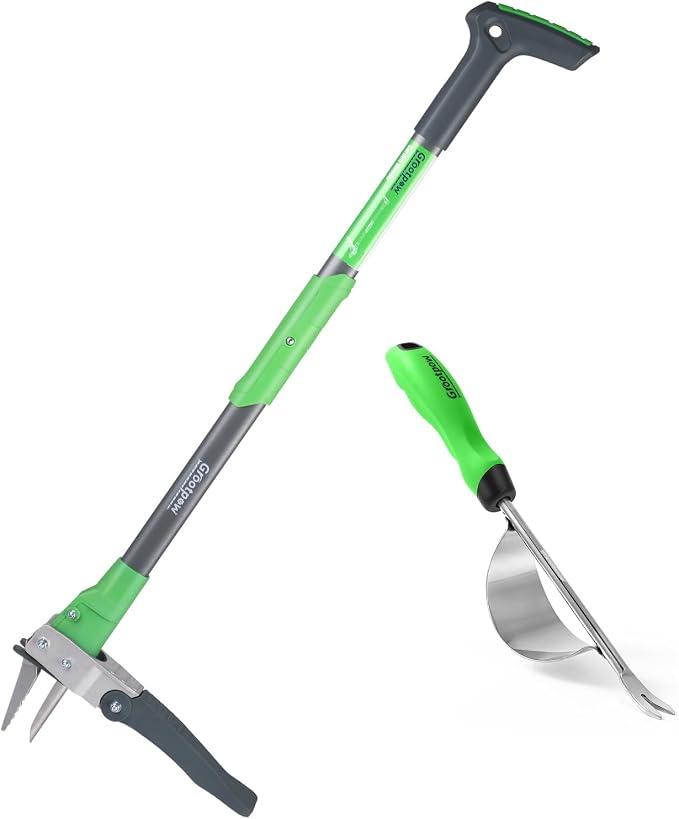 Grootpow Weed Puller + Hand Weeder - Bundle Stand Up Weed Puller & Hand Weeder Tool for The Easiest & Most Effective Weed Removal