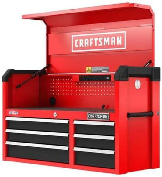 CRAFTSMAN S2000 41IN 6-DRAWER CHEST W/LIGHT & DIVIDE (CMST34162RB)