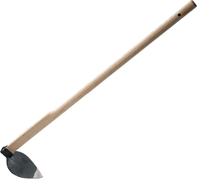 Hoe Garden Tool - 41” Heart-Shaped Steel Garden Hoe with European Ash Wood Handle - Heavy Duty Multipurpose Gardening Tools for Weeding, Digging, and Loosening Soil by Kings County Tools