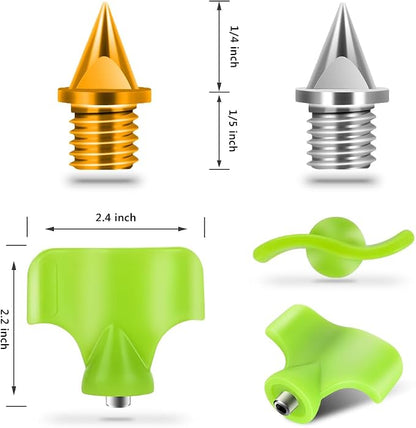 1/4 Inch Track Spikes, 100 Pieces Steel Track Shoe Spikes Replacements and Spike Wrench for Sports Running Track Shoes