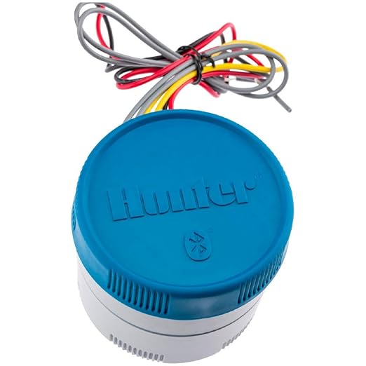 Hunter NODE-BT-100 Battery Sprinkler Timer, 1-Zone Controller with Solenoid | Bluetooth battery irrigation controller with DC-latching solenoid, app control, for drip or remote systems