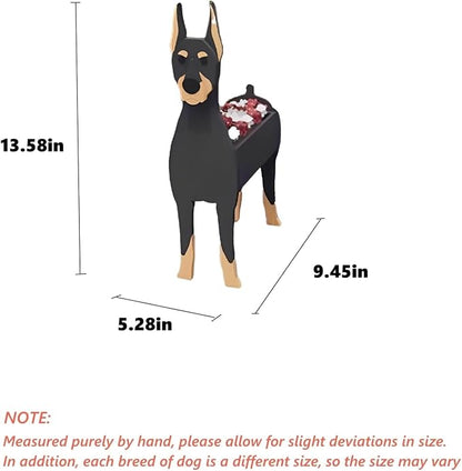 Doberman Dog Planter Plant Pots,Cute Dog Flower Planter,Gifts for Pet Lovers,Unique Animal Plant Pots,Office,Indoor Outdoor Garden Decor(9.45 * 5.28 * 13.58in)