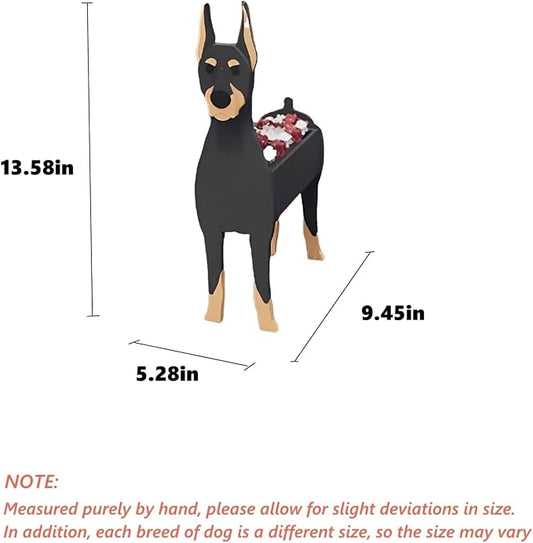 Doberman Dog Planter Plant Pots,Cute Dog Flower Planter,Gifts for Pet Lovers,Unique Animal Plant Pots,Office,Indoor Outdoor Garden Decor(9.45 * 5.28 * 13.58in)