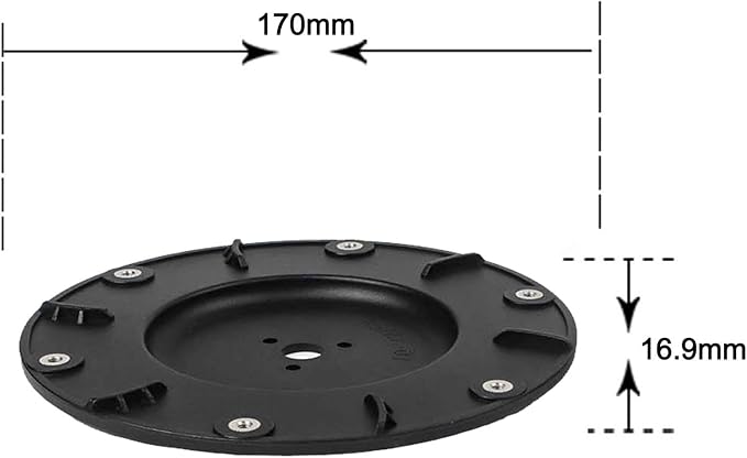 Robot Lawn Mower for blades Replacement for Mammotion for LUBA 1 for AWD, for LUBA 2 for AWD Models Cutting Disc Plates 2 Pieces Black Plastic Mowing Robot Parts