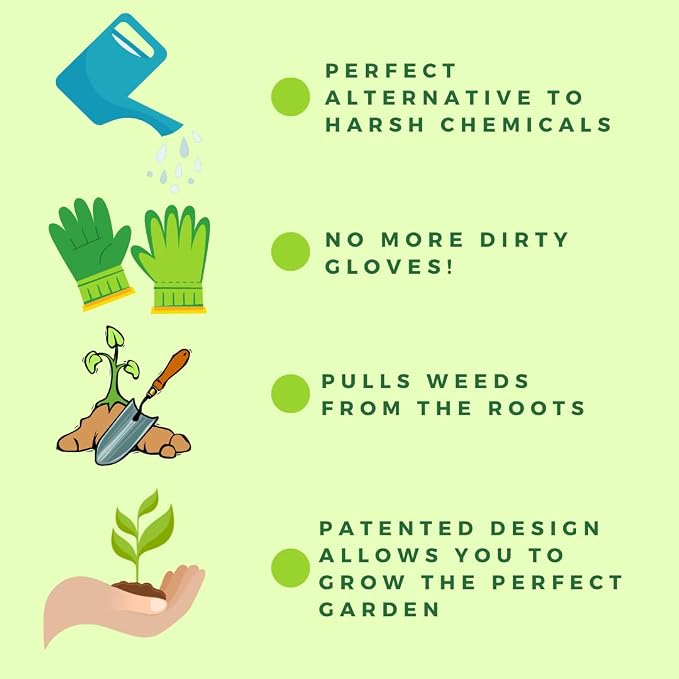 Lawn Jaws The Original Sharktooth Weed Puller Remover & Gardening Tool Weeder (3 Pack)-Pull from The Root Easily! Ergonomic Handheld Weeding Tool for Spring Summer Cleaning, for All Ages & Abilities
