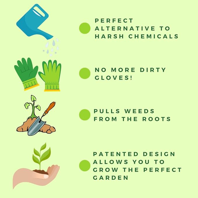 Lawn Jaws The Original Sharktooth Weed Puller Remover Weeding & Gardening Tool Weeder(2pk) -Pull from The Root Easily! Ergonomic Handheld Weeding Tool for Spring Summer Cleaning, For All Age Gardeners
