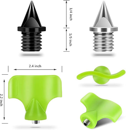 1/4 Inch Track Spikes, 100 Pieces Steel Track Shoe Spikes Replacements and Spike Wrench for Sports Running Track Shoes