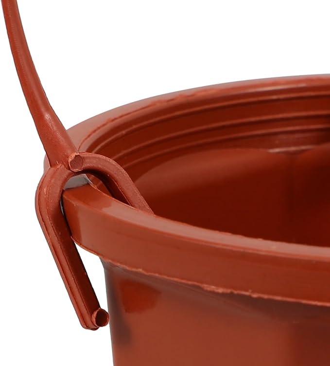 YARNOW Hanging Planters 10 Pack, 3.5 Inch Plastic Plant Pots with Drainage Holes and Hooks for Indoor Balcony Patio Garden
