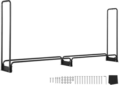 VEVOR 8.5FT Outdoor Firewood Rack with Cover, 102x14.2x46.1 in, Heavy Duty Firewood Holder & 600D Oxford Waterproof Cover for Fireplace, Patio, Indoor/Outdoor Log Storage Rack for 1/2 Cord of Firewood