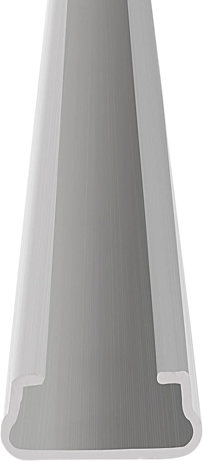 VEVOR Greenhouse Spring Wire and Lock Channel 20 Packs, 6.56 ft PE Coated Aluminum Alloy Bundle Kit, Plastic Poly Film or Shade Cloth Attachment w/Screws, Silver