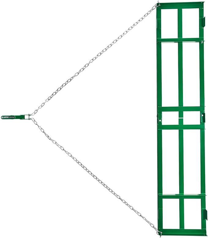 VEVOR Drag Harrow, 8 ft Heavy Duty Tow Behind Drag Harrow with Adjustable Bars & 72 in Chain, Driveway Grader Landscape Rake for ATV, UTV, Tractor, Mower Tow Behind Yard Lawn Leveling Tool