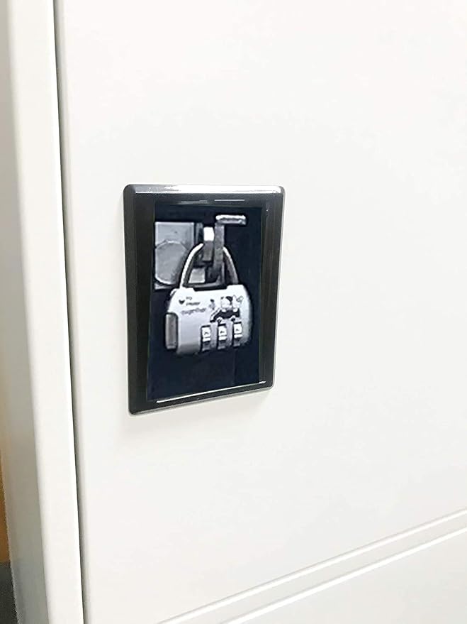 MECOLOR Vertical Single Tier Small Locker with Padlock latche 2 or 3 Compartment Storage for Employee,Home,Office,School,Kids (Full White, P3V)