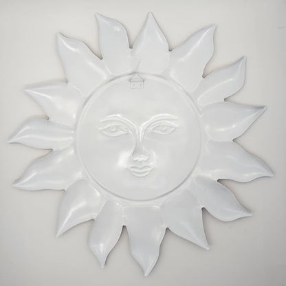 Daogtc Metal Sun Wall Decor - Sun Flower Wall Art Decoration,Hanging Decoration for Home Garden Farmhouse Yard Patio Fence Living Room Bedroom (SUN-G)