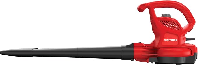 CRAFTSMAN Leaf Blower, Leaf Vacuum and Mulcher, 3-in-1 Backpack Blower, Up to 230 MPH, 12 Amp, Corded Electric (CMEBL700)