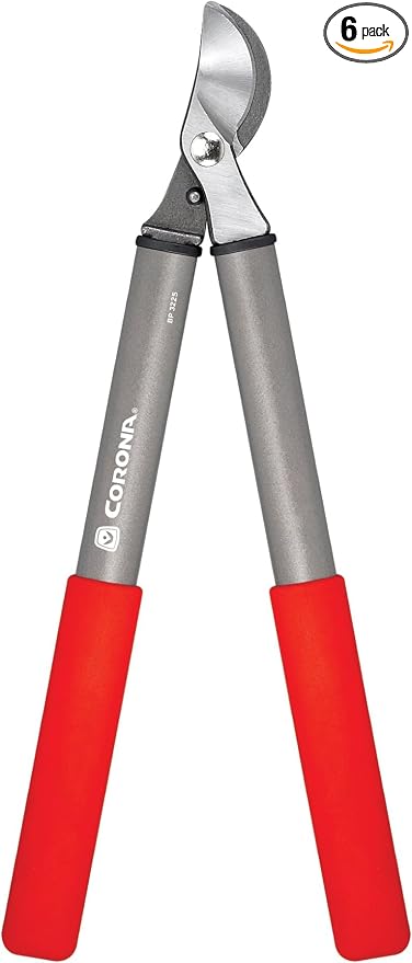 Corona BP 3225D Forged Steel ClassicCUT Bypass Hand Pruner - 3/4 inch Cut Capacity Stem and Branch Garden Shears, Red (Pack of 6)