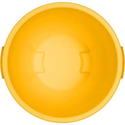 SPARTA Bronco Waste Container Trash Container, Round Trash Bin for Disposal, 10 Gallons, Yellow, (Pack of 6)