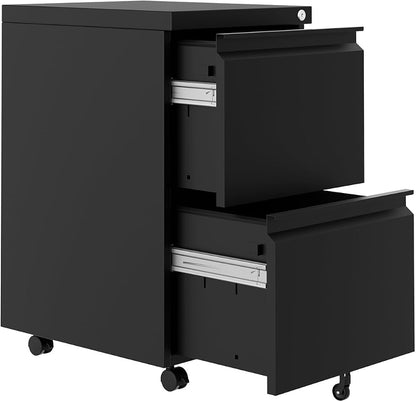 IDEALHOUSE 103" Heavy-Duty Rolling Garage Storage Cabinet, Locking Metal Cabinet with Workbench Top & Adjustable Shelf, Mobile Workshop Organizer for Home Office