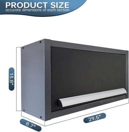 JZD Steel Wall Cabinet with Up Flip Door, Hanging Tool Cabinets, for Garage Workshop Office Basement Kitchen