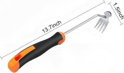 Weed Puller Tool, Portable Rubber-Handled Garden Tools, Four-Tined Weeding Tool, Uprooting Weeding Tools, Crevice Weeder, Yard Weed Tools and Weed Removal Tool (style1)