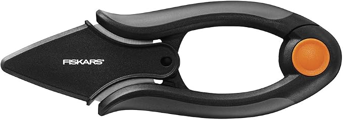 Fiskars Micro-Tip Pruning Snips Garden Shears - Plant Cutting Scissors with Sharp Precision-Ground Non-Stick Blade - 2-Count & Garden 310020-1001 Garden Herb Snip, 5'', Black