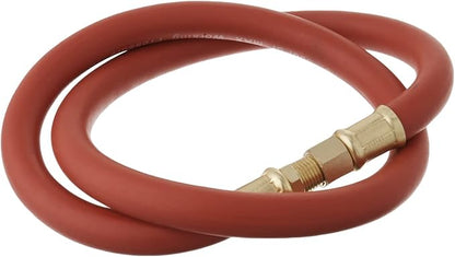 Milton 2780-50D - Steel Dual Arm Auto-Retractable Air Hose Reel, 1/2" x 50 ft. Rubber Hose - 300 Max PSI & 2760-3LH Air Leader Hose, 3/8" x 3 ft. Rubber Hose - 1/4" NPT Brass Ends - 300 Max PSI