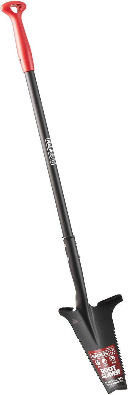 Root Slayer RS223 Nomad Garden Spade, Serrated Edge, Black