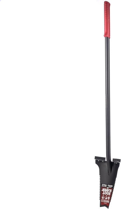 Root Slayer RS241 Long Handle Steel Garden Shovel, Black