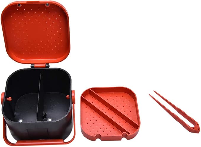 2PCS Worm Bait Holder, Bait Storage Box, Fishing-Accessories Boxes Storage Containers
