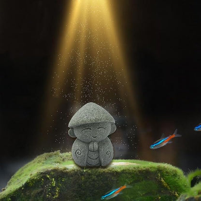 2Pcs Timeless Buddha Statue Charming Miniature Zen Ornament for Aquarium Decor Underwater Landscaping Garden Ornament