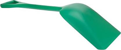 SPARTA Polypropylene Sanitary Shovel, One-Piece Molded Food and Ice Scoop for Commercial Kitchen and Bulk Ingredient Transfer, 10" x 13.75" Scoop, Green