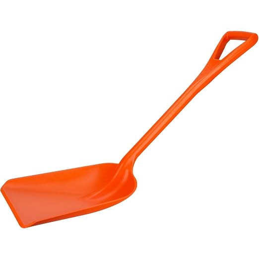 SPARTA 41076EC24 Plastic Sanitary Shovel, Food Safe Plastic Shovel For Commerical Kitchens, 11 Inches, Orange, (Pack of 3)