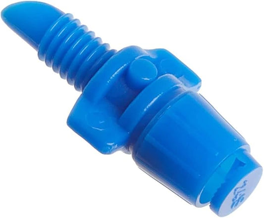 Raindrip 180JET010B, Micro Spray Jet, Half-Circle Pattern, Fan Spray, with 10-32 Threaded Inlet, Drip Irrigation Emitters for Drip Irrigation Gardening Systems, 10-Pack, Blue