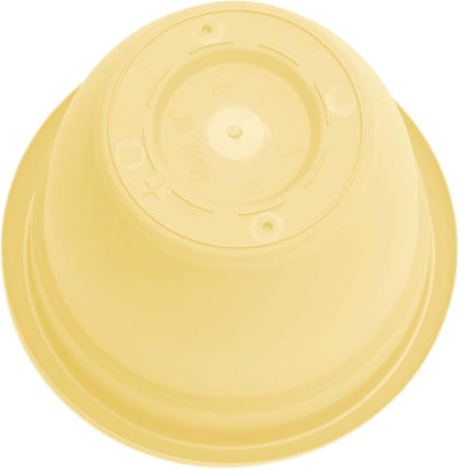 Bloem Ariana 6" Plastic Self-Watering Planter, Daffodil, 4-Pack | Self-watering disk at the bottom of each pot that acts as a water wick and reservoir for optimal plant health