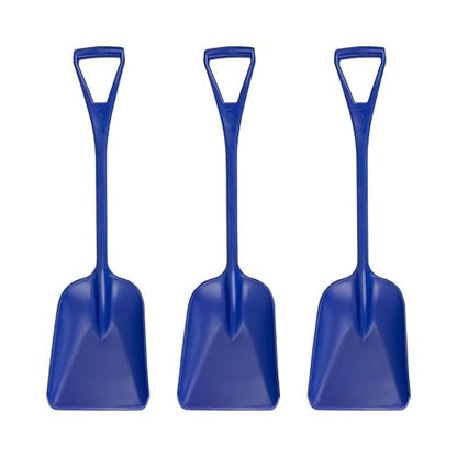 SPARTA Polypropylene Sanitary Shovel, One-Piece Molded Food and Ice Scoop for Commercial Kitchen and Bulk Ingredient Transfer, 10" x 13.75" Scoop, Blue (Pack of 3)