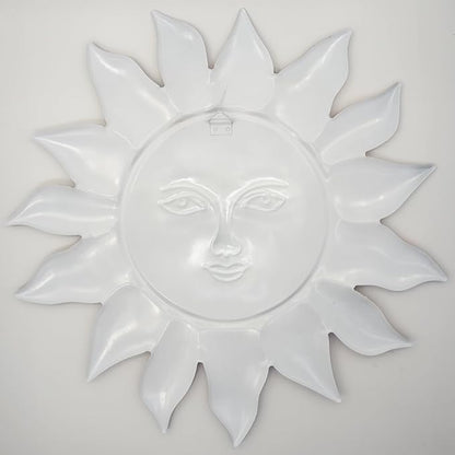 Daogtc Metal Sun Wall Decor - Sun Flower Wall Art Decoration,Hanging Decoration for Home Garden Farmhouse Yard Patio Fence Living Room Bedroom (SUN-I)