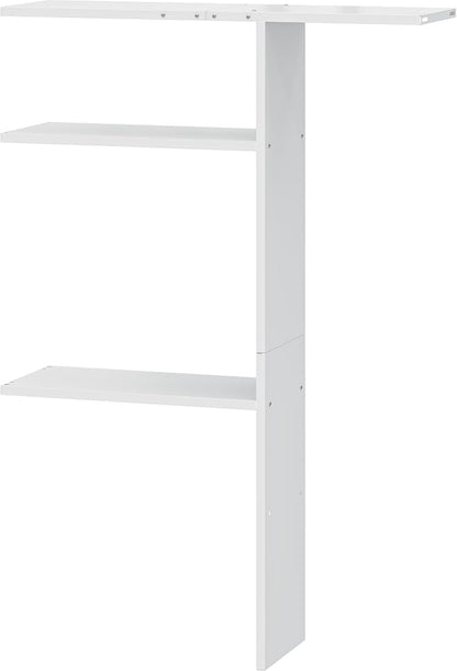 YITAHOME 60 Cuft Metal Storage Shed Shelf, Space-Saving Waterproof Shelf for Vertical Storage Sheds,Waterproof for Garden, Patio, Garage, Easy Assembly,45.6" L X 13.2" W X 69" H, White