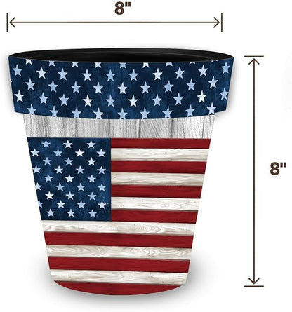 Briarwood Lane Wooden American Flag Small Planter