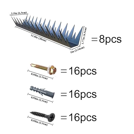 Heavy Duty Metal Anti Climb Spikes for Outdoor Wall, Garden Fence,Intruder Deterrent Fence Spikes for Theieves and Intruders 8pcs (94.5 inches)