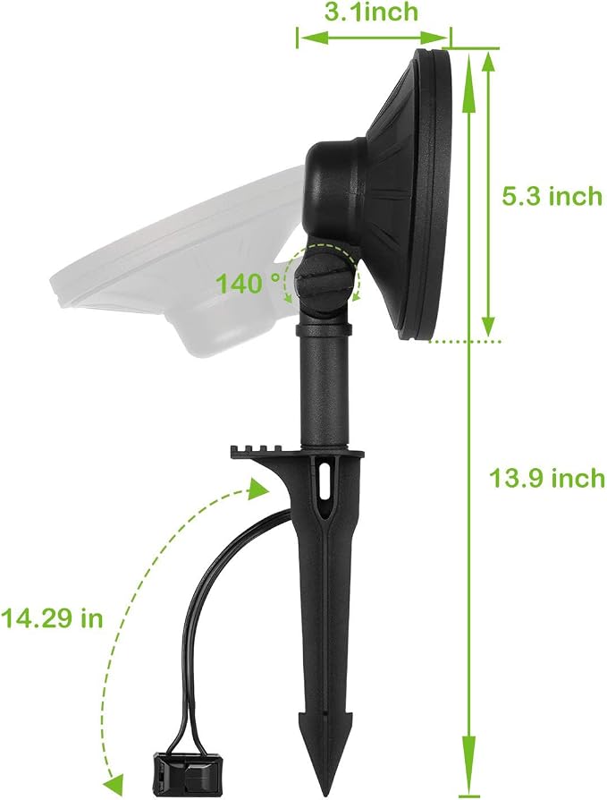 hykolity Low Voltage LED Landscape Wall Wash Light, 7.4W 430LM 12V-15V Wired Outdoor LED Spotlight, 50 Watt Equivalent Landscaping Lights for Tree Building, Die-cast Aluminum, 4 Pack