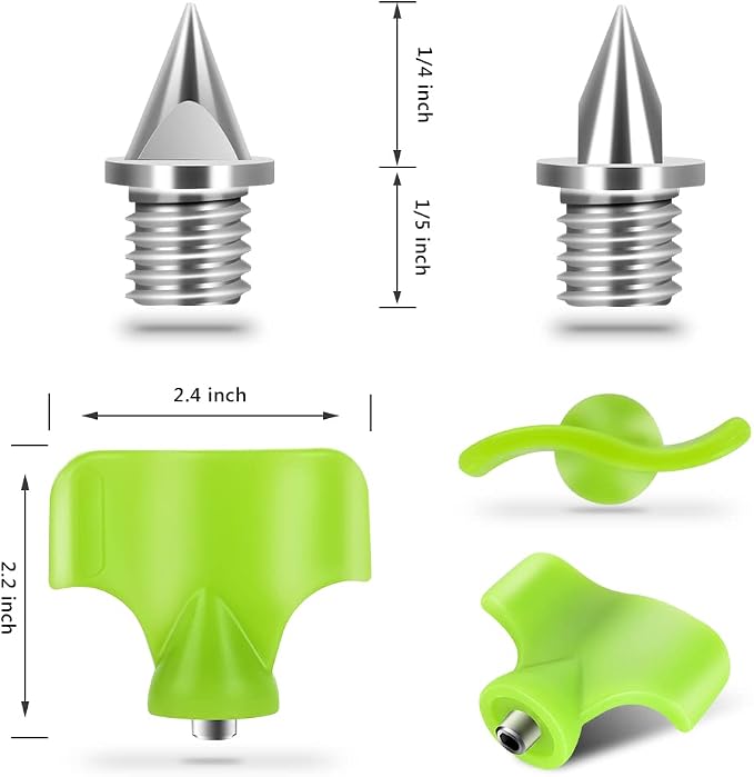 1/4 Inch Track Spikes, 100 Pieces Steel Track Shoe Spikes Replacements and Spike Wrench for Sports Running Track Shoes