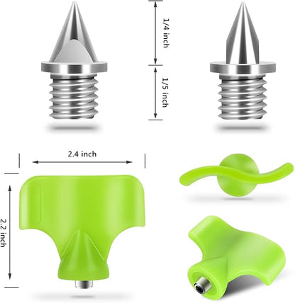 1/4 Inch Track Spikes, 100 Pieces Steel Track Shoe Spikes Replacements and Spike Wrench for Sports Running Track Shoes