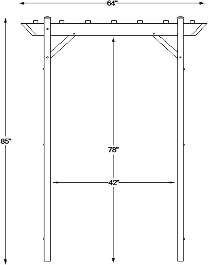 Dura-Trel Providence Arbor, Vinyl Garden Archway for Outdoors, 64" x 85", White - Backyard Decorative Arch and Backdrop with Lattice Design and Trellis Sides for Climbing Plants, Vines and Flowers