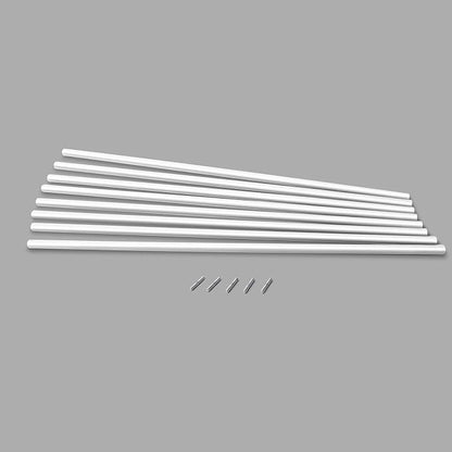 ANLEOLIFE 8-Pack 18 Inch Raised Garden Bed Support Rods, Heavy-Duty Stabilizer Bracing Kit with Connector Studs & Screws for Metal Garden Bed Reinforcement, Antique White